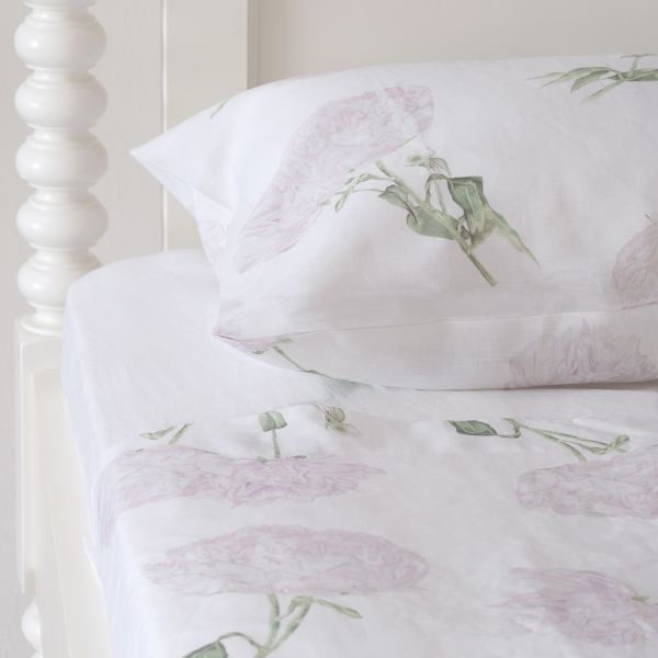 Huddleson Peony Linen Sheet Set