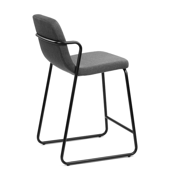 M.A.D. Zag Counter Stool Black Base / Graphite Grey Seat 