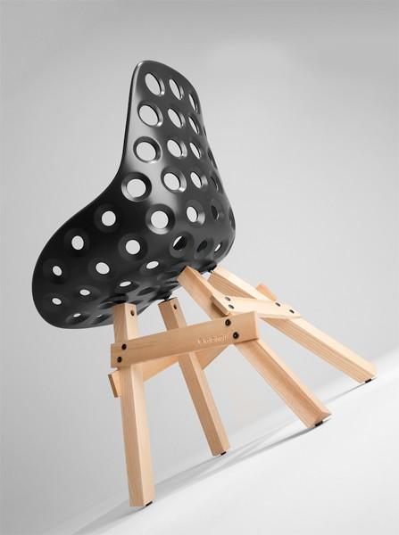 Kubikoff Icon Dimple Chair Black No Seat Pad 