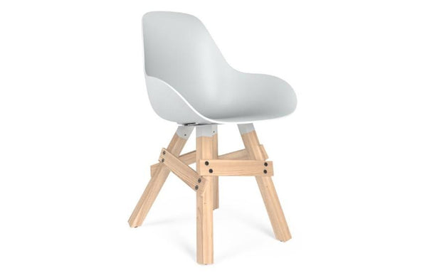 Kubikoff Icon Dimple Closed Chair White No Seat Pad 
