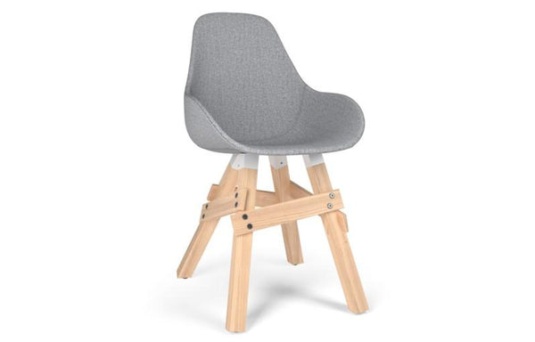 Kubikoff Icon Dimple Pop Chair Grey Wool No Seat Pad 
