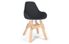 Kubikoff Icon Dimple Pop Chair Grey Wool No Seat Pad 