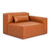 GUS Modern Mix Modular Sectional - Right Arm Sectional Piece Mix Arm Right Vegan Appleskin Leather Cognac 