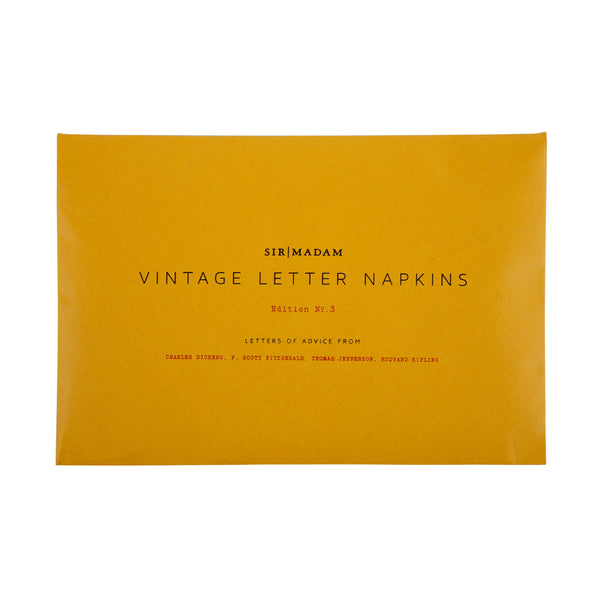 Sir Madam Ed.3 Letters of Advice Linen Napkins - Set 4