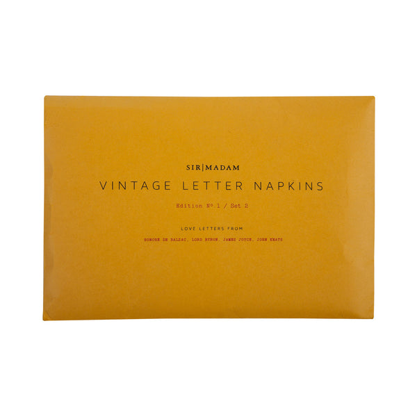 Sir Madam Love Letter Linen Napkin Ed. 1 Set 2 - Set of 4