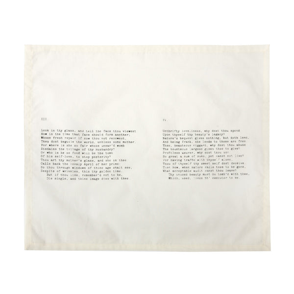 Sir Madam Ed. 2 Shakespearean Sonnet Linen Napkins - Set of 4