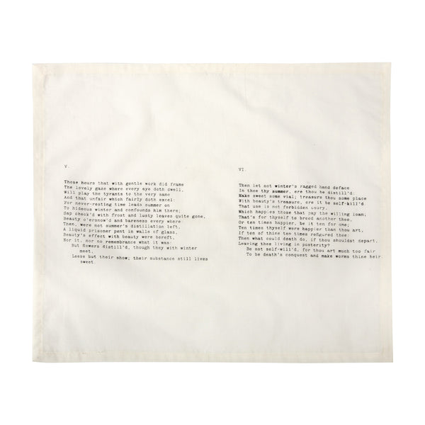 Sir Madam Ed. 2 Shakespearean Sonnet Linen Napkins - Set of 4