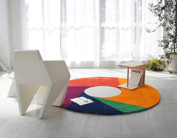 Max Bill Metrocs Wool Color Wheel Rug 