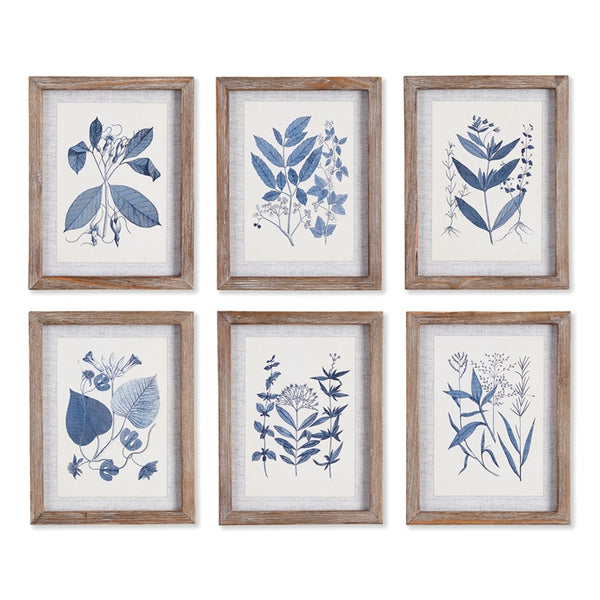 Napa Home & Garden Blue Leaf Petite Prints - Set of 6