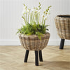 Napa Home & Garden Woven Rattan Dry Basket Plant Riser
