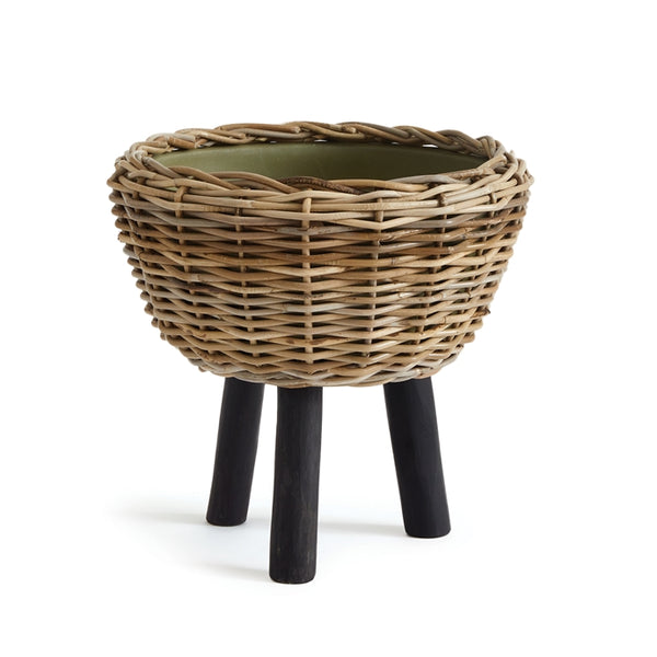 Napa Home & Garden Woven Rattan Dry Basket Plant Riser