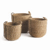 Napa Home & Garden Seagrass Round Drum Basket - Set of 3