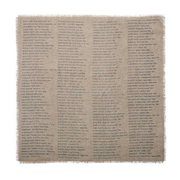 Sir Madam Linen Napkins - North American Oysters Set of 4