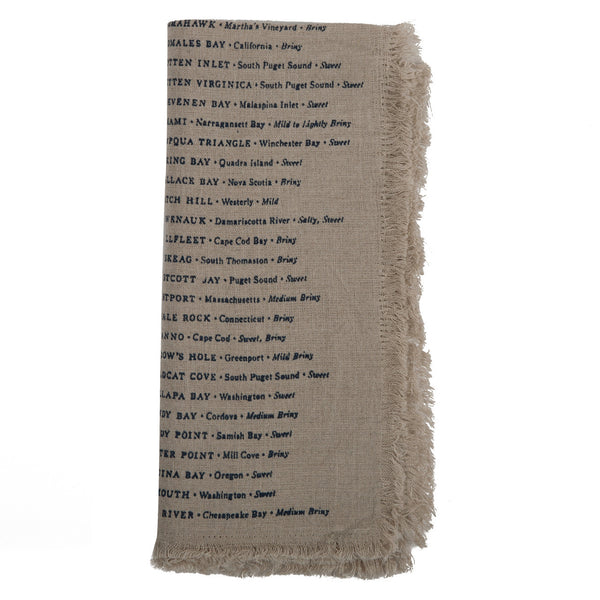 Sir Madam Linen Napkins - North American Oysters Set of 4