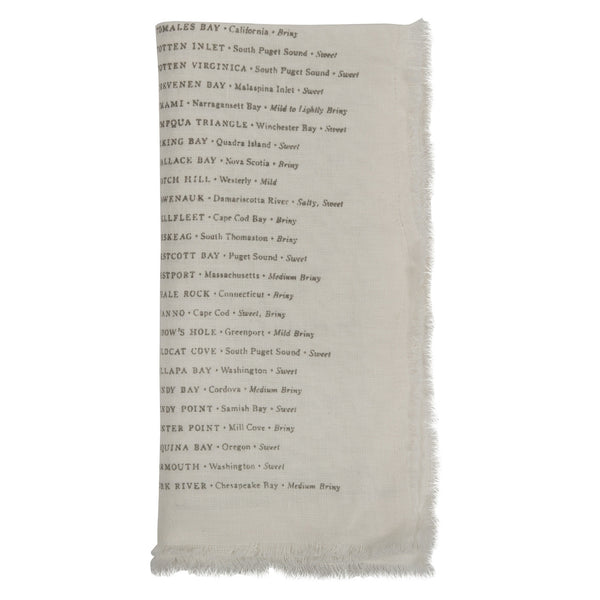 Sir Madam Linen Napkins - North American Oysters Set of 4
