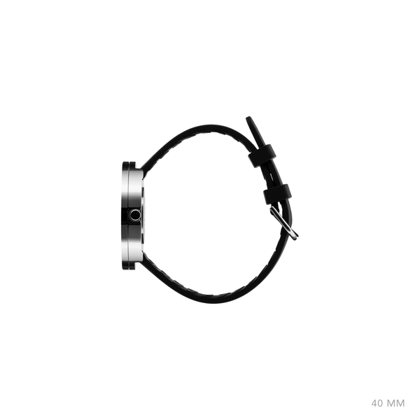 Picto 40mm Black - Polished Steel 