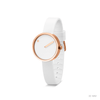 Picto 30mm White - Polished Rose Gold 