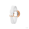 Picto 30mm White - Polished Rose Gold 