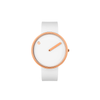 Picto 40mm White - Polished Rose Gold 