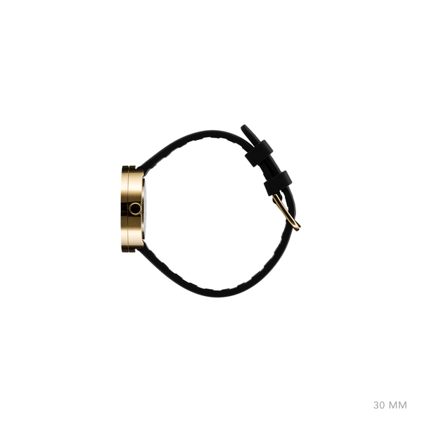 Picto 30mm Black - Polished Rose Gold 
