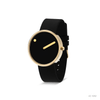 Picto 40mm Black - Polished Rose Gold 