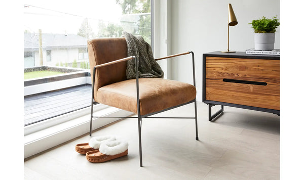 Moe's Dagwood Leather Armchair