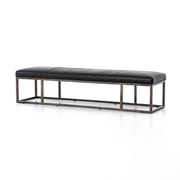 Four Hands Beaumont Leather Bench