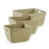 Napa Home & garden Rivergrass Rectangular Baskets w/ Handles - Set of 3