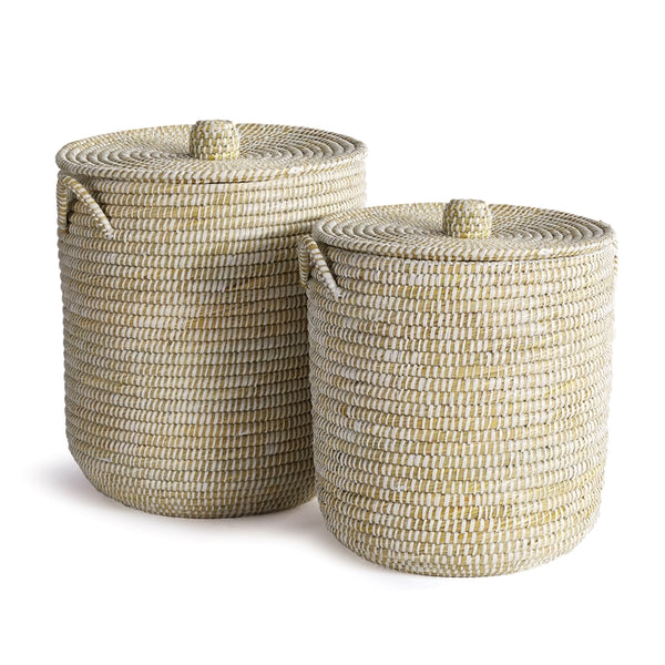 Napa Home & Garden Rivergrass Hamper Baskets w/ Lids - Set of 2