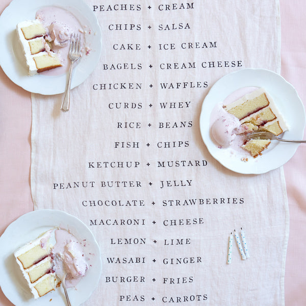 Sir Madam Pure Linen Table Runner - Pairings