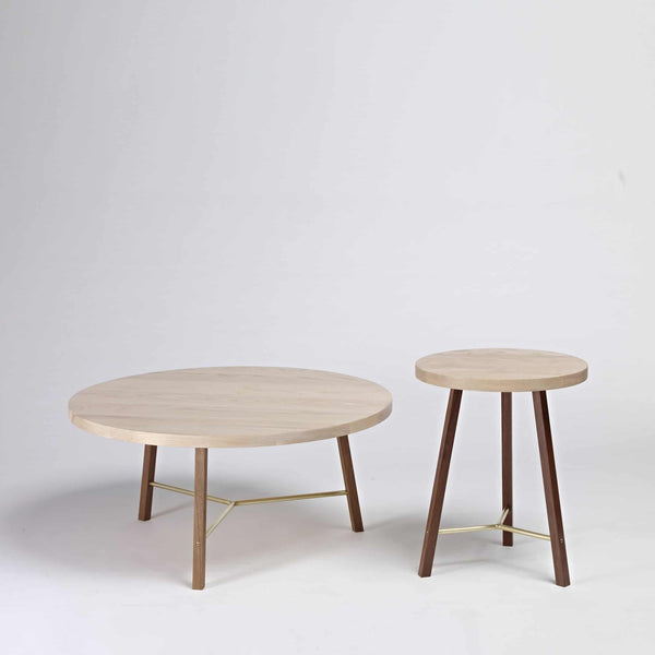 Another Country Coffee Table Two Ash Top / Walnut Base 