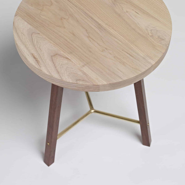 Another Country Side Table Two Ash Seat/Walnut Legs 