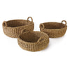 Napa Home & Garden Seagrass Shallow Baskets w/ Handles - Set of 3