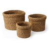 Napa Home & Garden Seagrass Round Baskets - Set of 3
