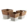 Napa Home & Garden Seagrass Rectangular Storage Baskets - Set of 3