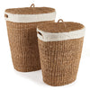 Napa Home & Garden Seagrass oval Hamper w/ Lining - Set of 2