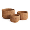 Napa Home & Garden Seagrass Cylindrical Baskets - Set of 3