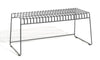 Skargaarden Resö Bench Charcoal Grey Metal Heather Chine 