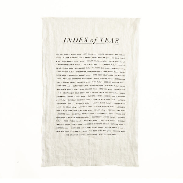 Sir Madam Index of Tea Tea Towel