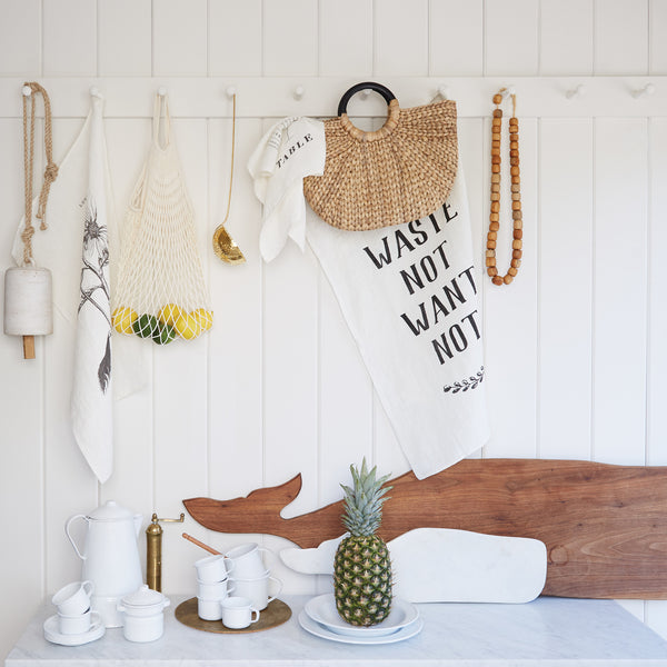 Sir Madam Pure Linen Tea Towel - Waste Not Want Not