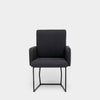 Artless C2 Dining Chair Smoke Linen Matte Black 
