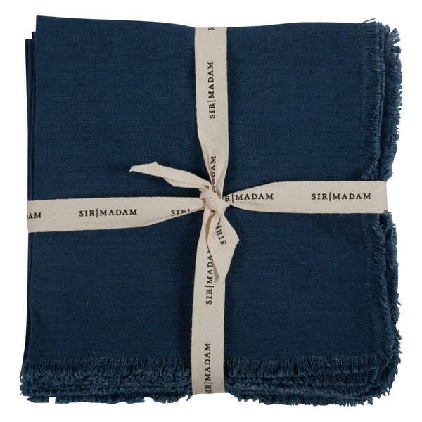 Sir Madam Pure Linen Solid Napkins - Set of 4