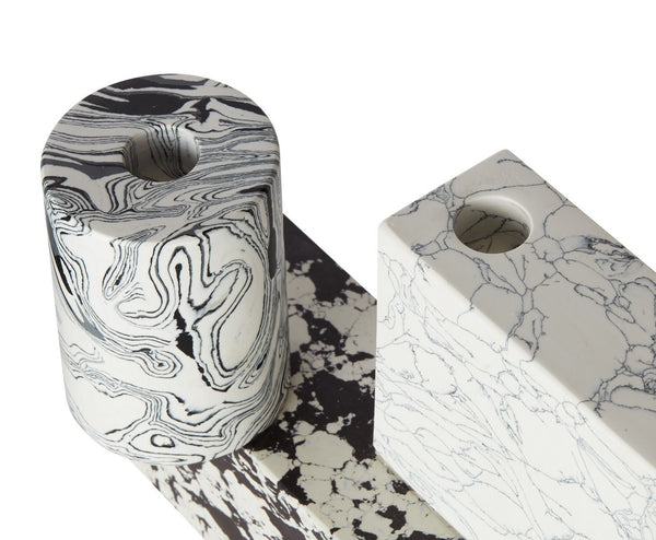 Tom Dixon Swirl Black & White Candelabra 