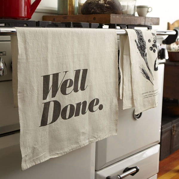 Sir Madam Pure Linen Tea Towel - Spilled Milk