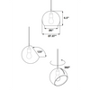 NYTA Tilt Globe Brass Pendant 