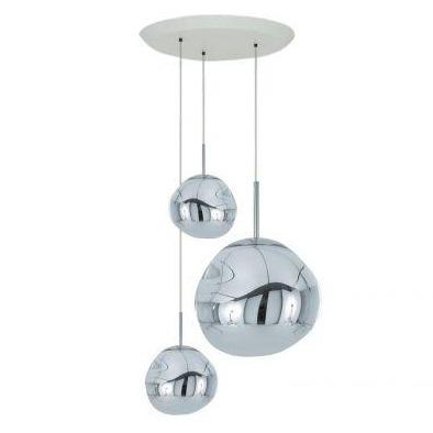 Tom Dixon Melt Trio Round LED Pendant System Chrome 