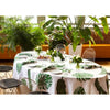 Huddleson Tropical Leaves Linen Tablecloth - Oval