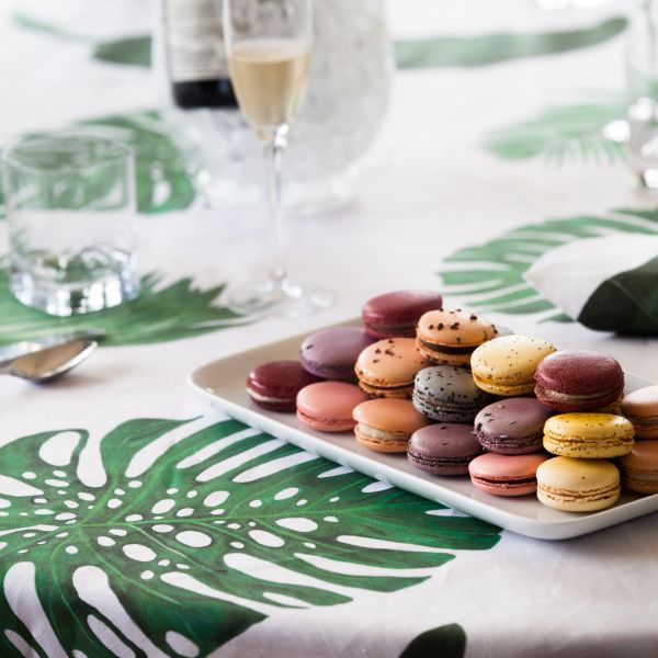 Huddleson Tropical Leaves Linen Tablecloth - Square