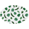 Huddleson Tropical Leaves Linen Tablecloth - Oval