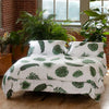 Huddleson Tropical Leaves Linen Duvet Cover